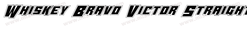 Whiskey Bravo Victor Straight Regul字体转换